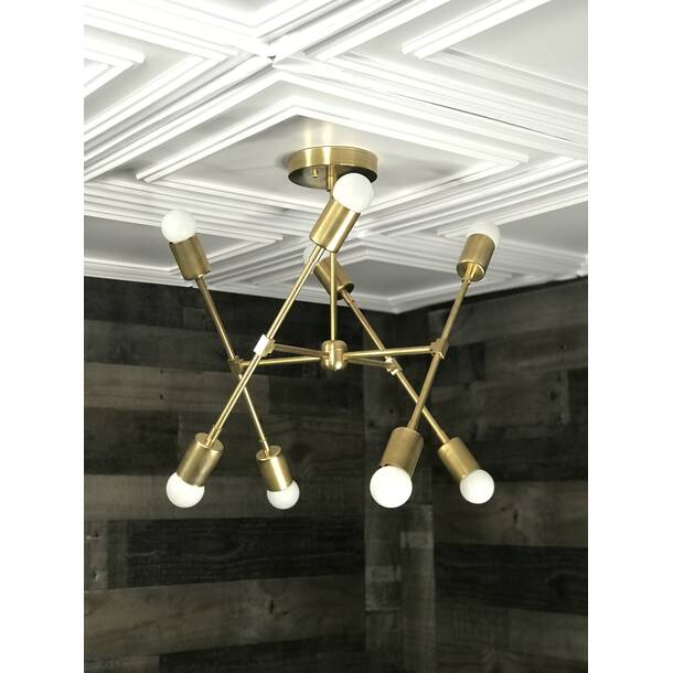 Mercer Nadene Light Dimmable Sputnik Modern Linear Chandelier